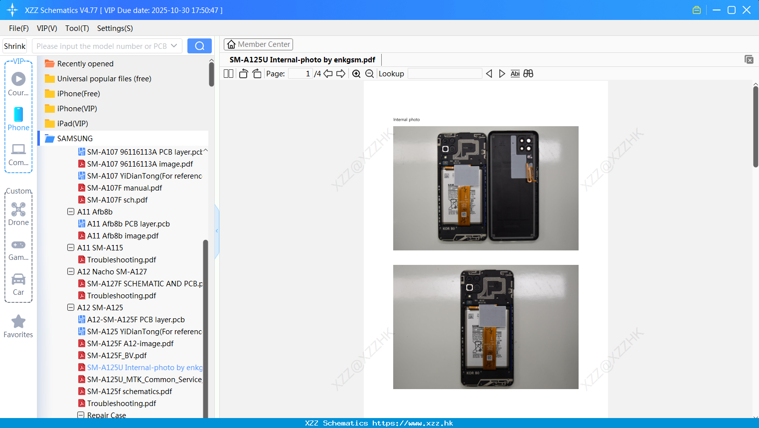 Samsung SM-A125U Internal-photo By Enkgsm